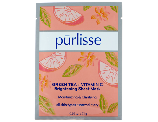 Green Tea + Vitamin C Brightening Sheet Mask1