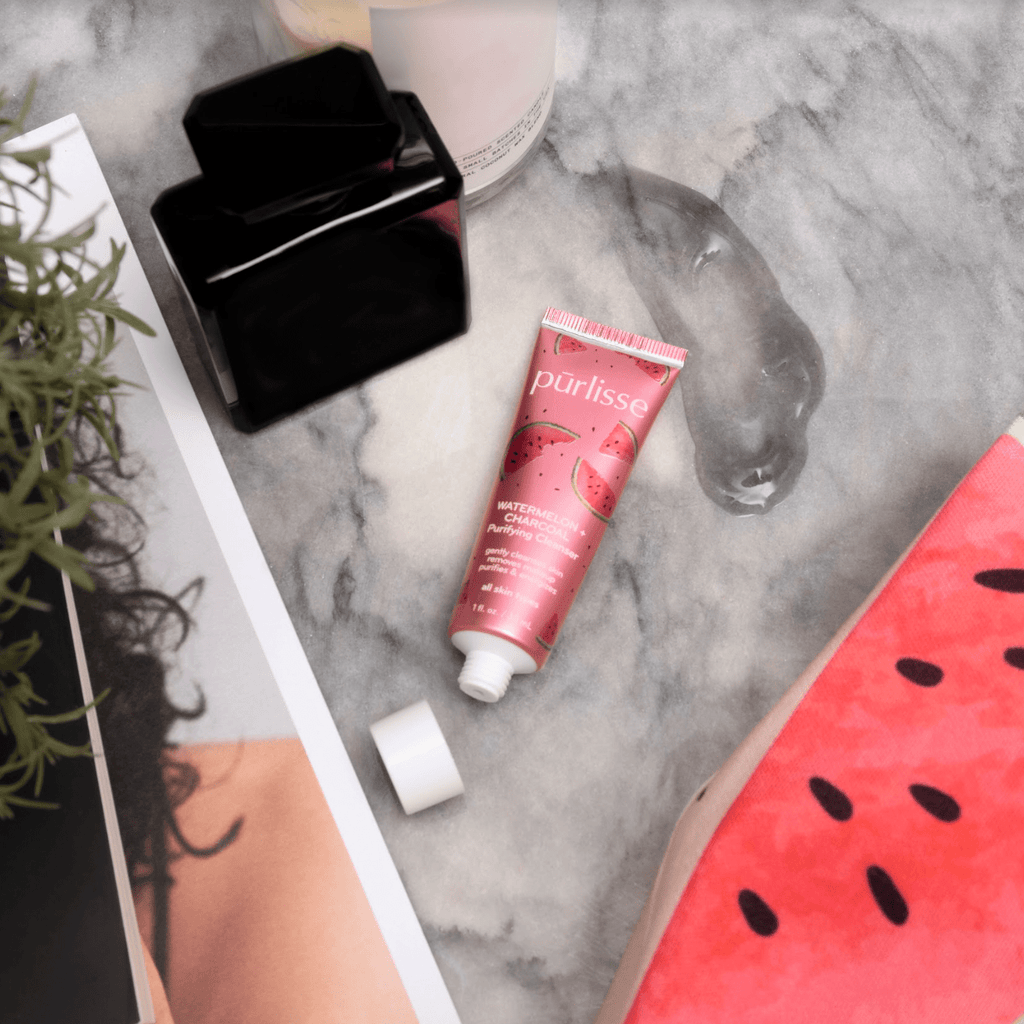 TRAVEL - Watermelon + Charcoal Purifying Cleanser2