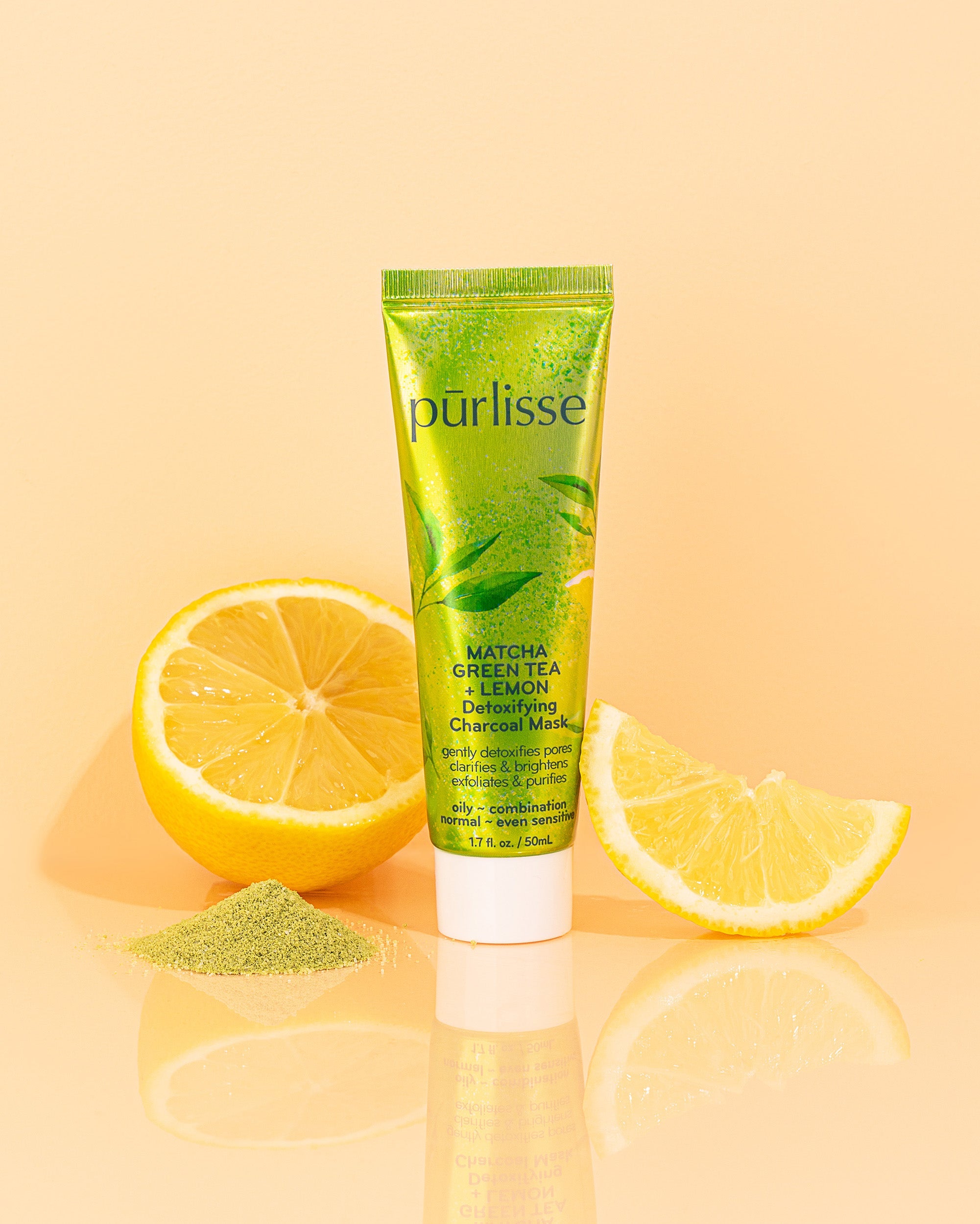 Matcha Green Tea + Lemon Detoxifying Charcoal Mask – purlisse